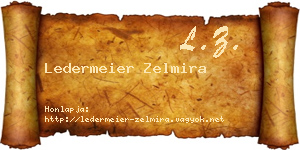 Ledermeier Zelmira névjegykártya